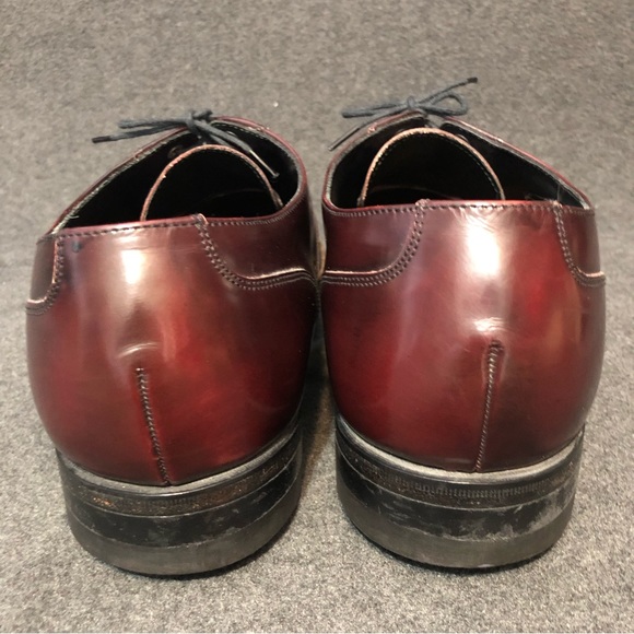 Florsheim Imperial Shoes Men’s Burgundy Leather Toe Cap Oxfords Size 11.5D 93352 - Picture 5 of 10